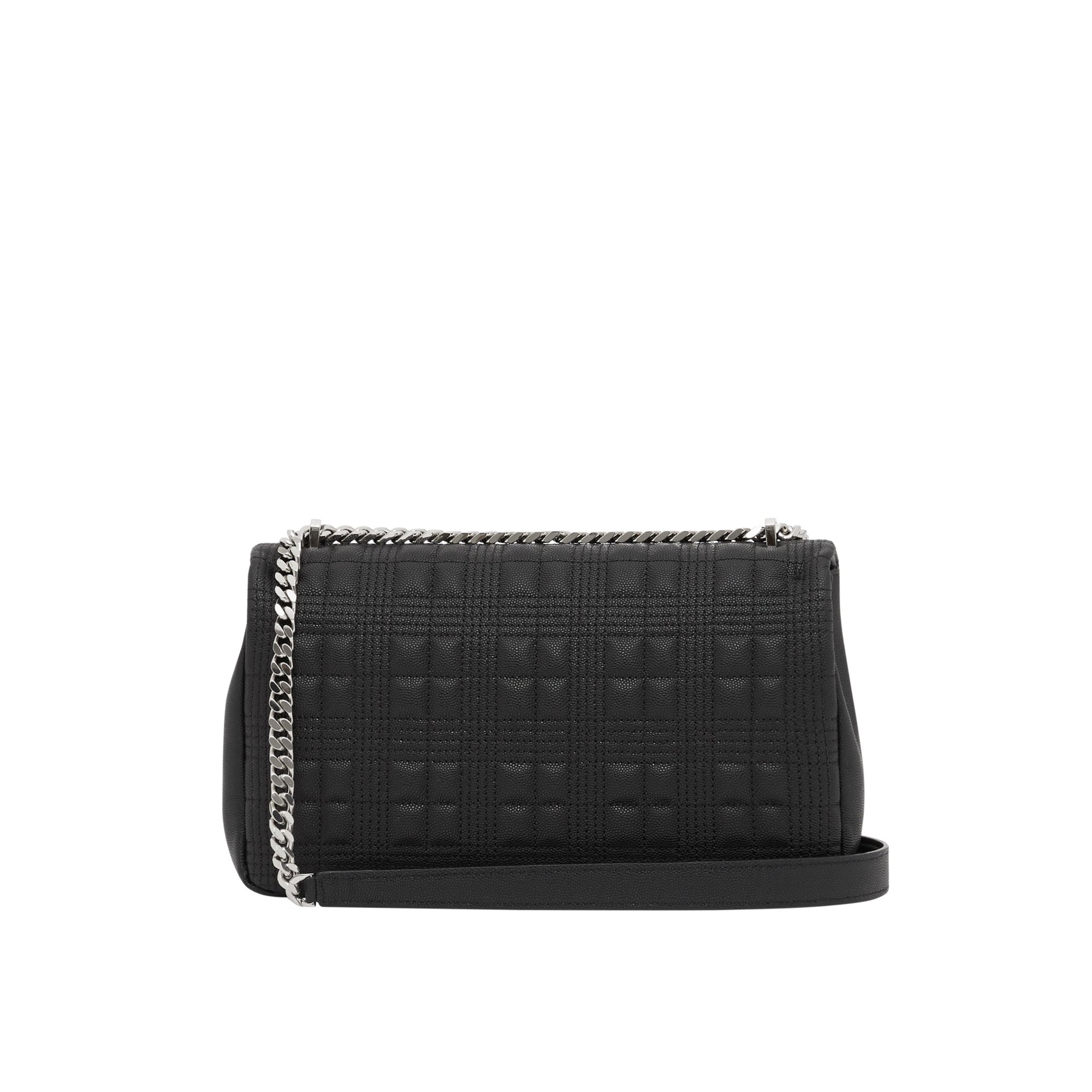 Sac Lola moyen matelassé en cuir grainé - Black