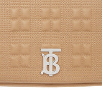 Sac Lola moyen matelassé en cuir grainé - Camel
