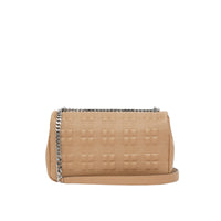 Sac Lola moyen matelassé en cuir grainé - Camel