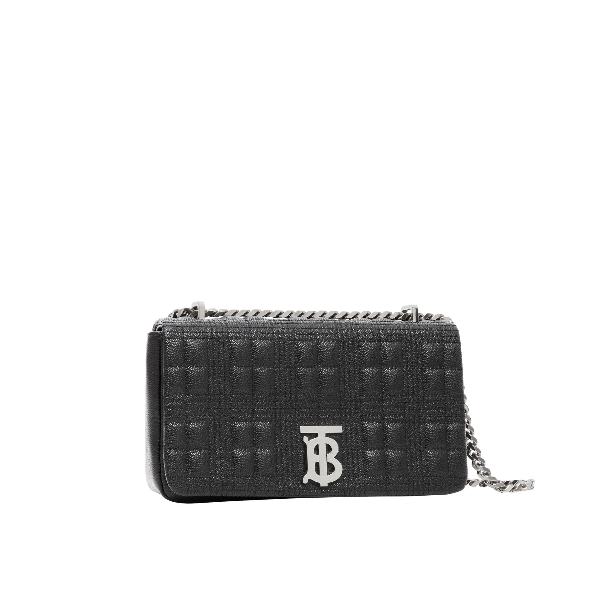 Petit sac Lola matelassé en cuir grainé - Black