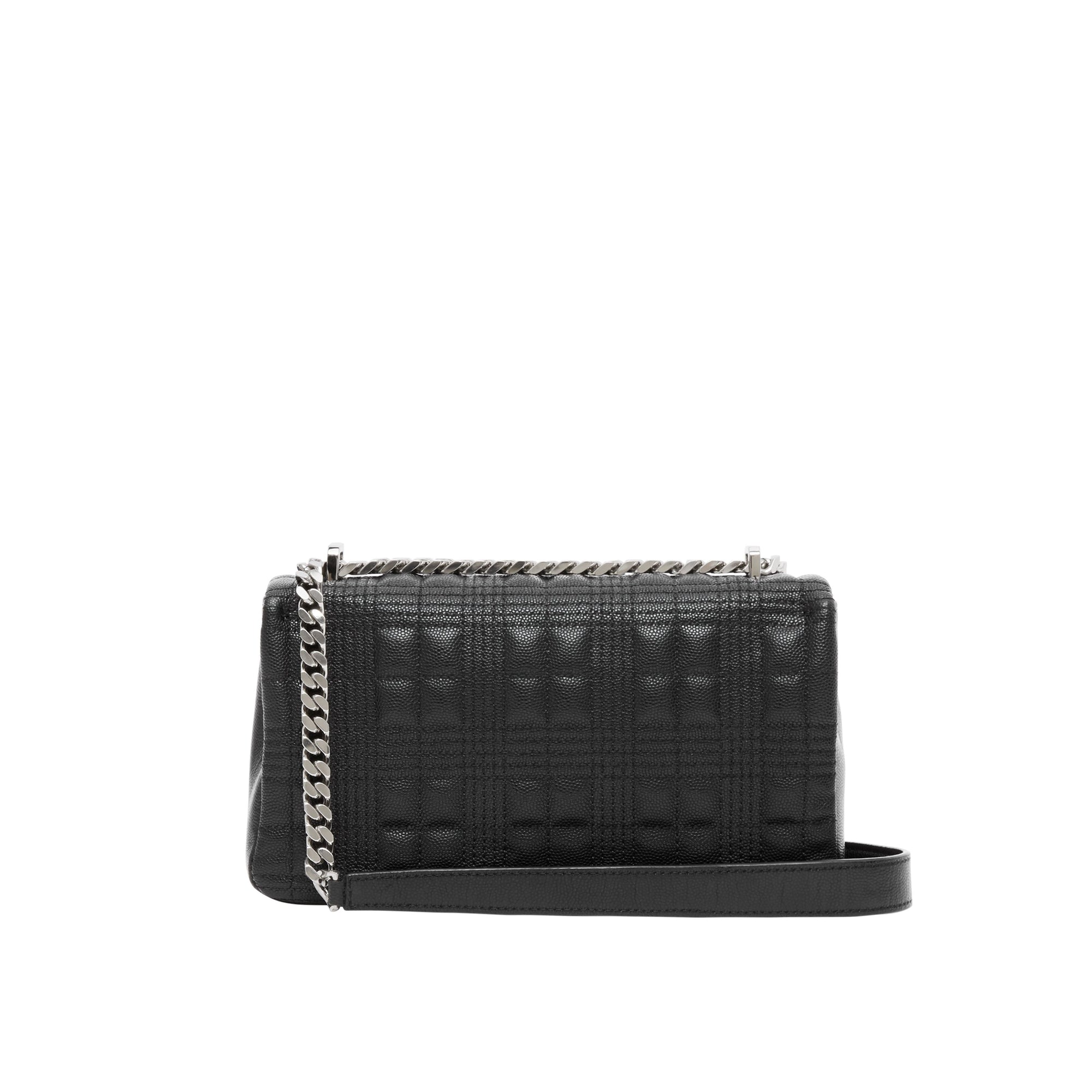 Petit sac Lola matelassé en cuir grainé - Black