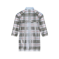 Trench check résistant aux intempéries - Pale Blue
