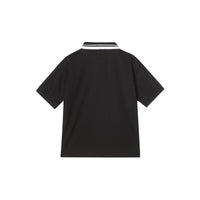 Polo en coton avec bande à logo - Black