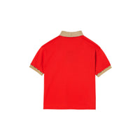 Polo en coton avec Vintage check - Bright Red