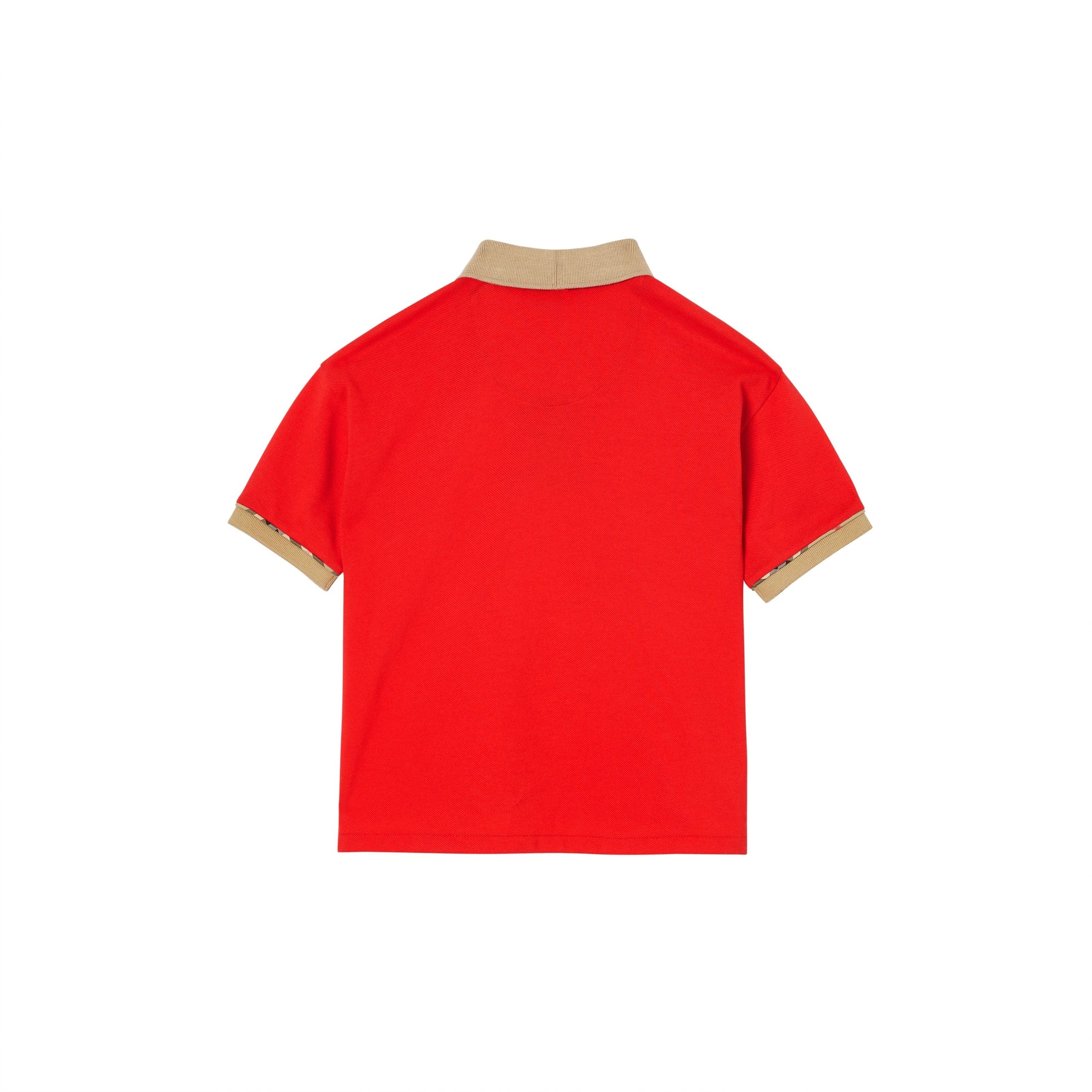 Polo en coton avec Vintage check - Bright Red
