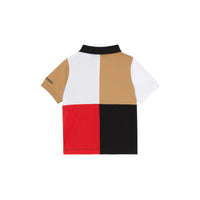 Polo en piqué de coton color-block - Archive Beige