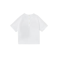 T-shirt en coton avec coordonnées géographiques et bandes - Yellow