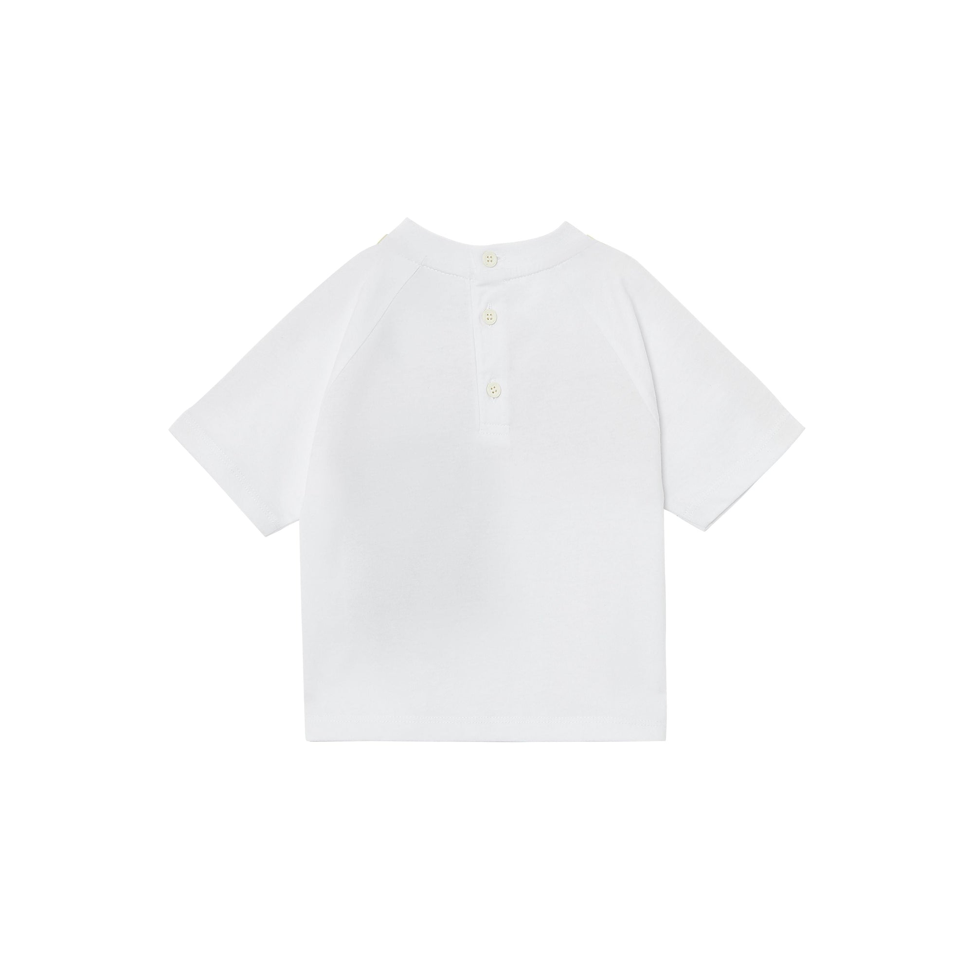 T-shirt en coton avec coordonnées géographiques et bandes - Yellow