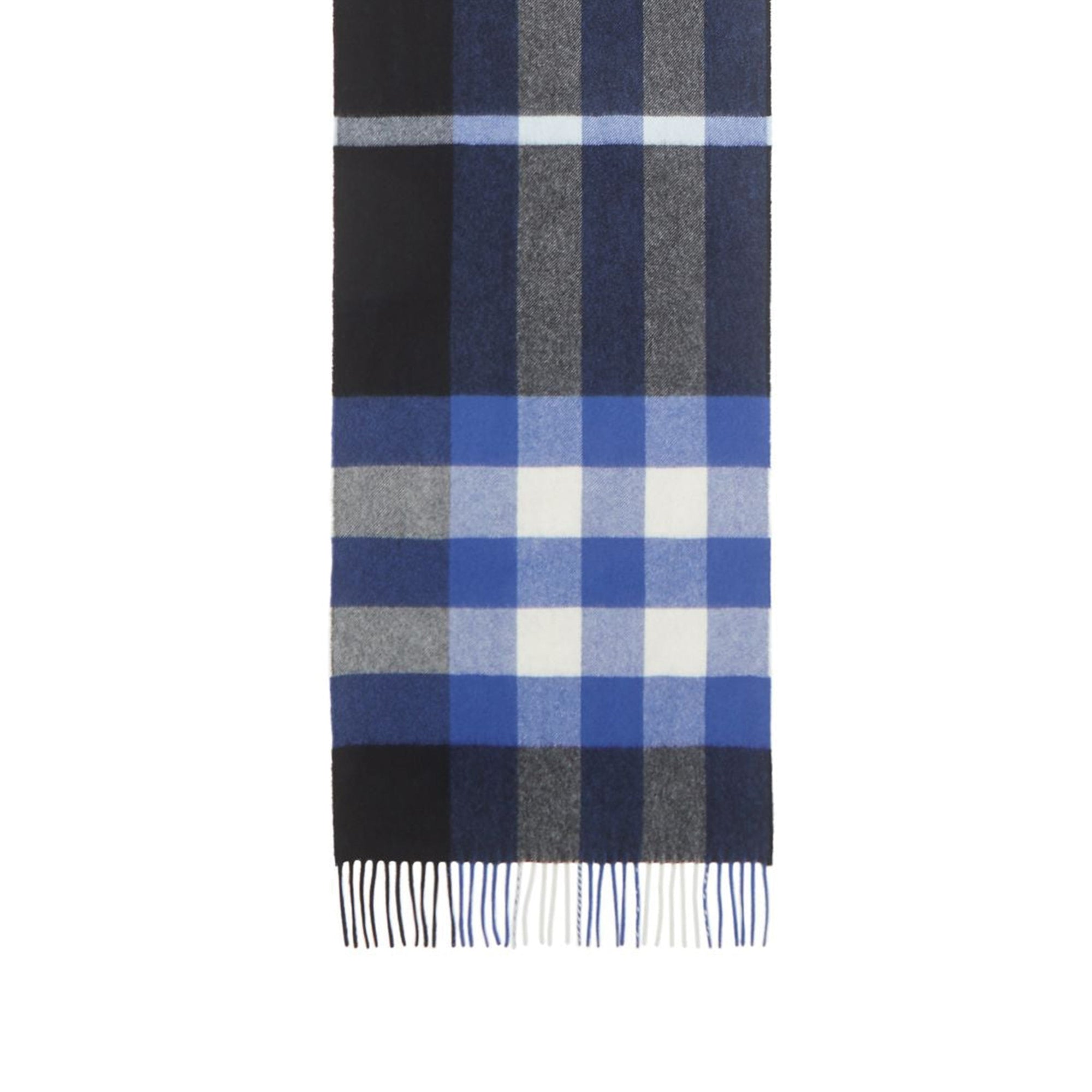Écharpe en cachemire check - Black & Bluebell