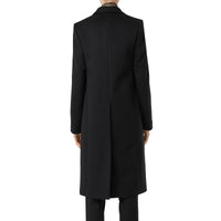 Manteau ajusté en laine et cachemire - Black