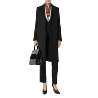 Manteau ajusté en laine et cachemire - Black