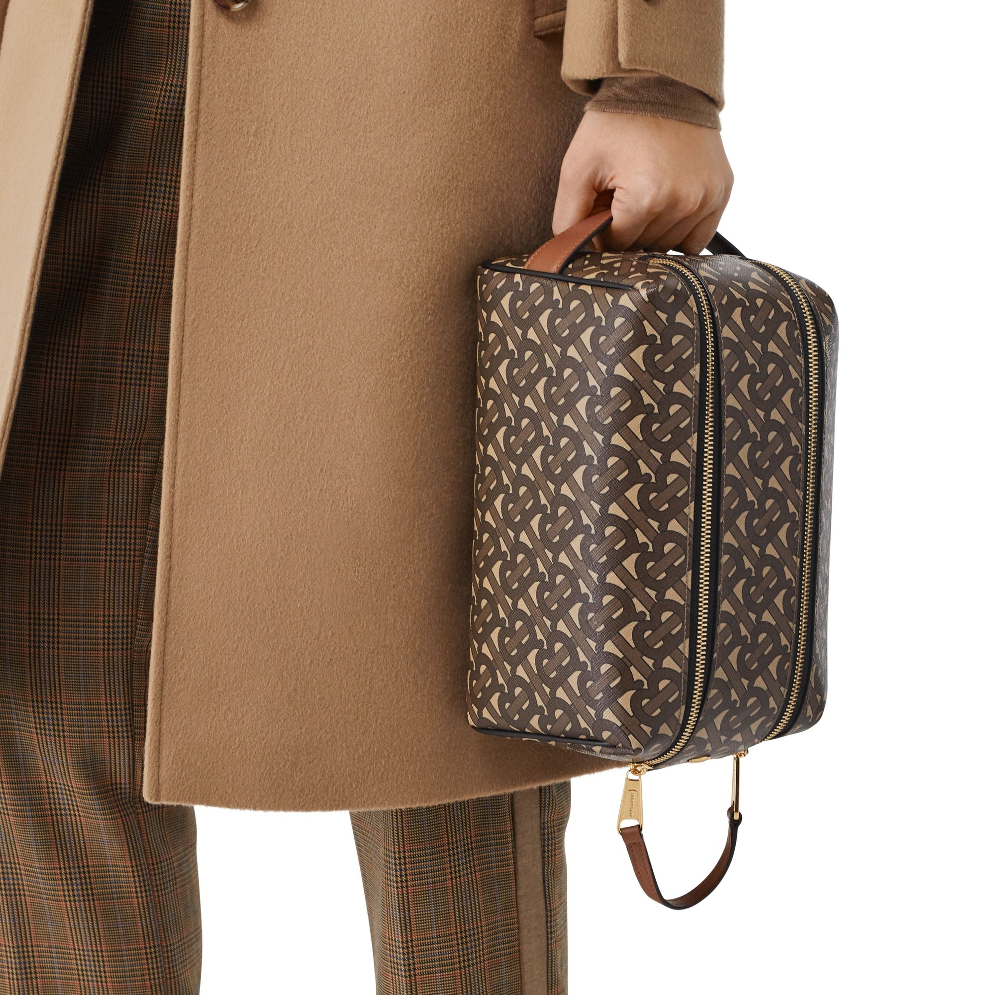 Pochette de voyage en toile écologique Monogram - Bridle Brown