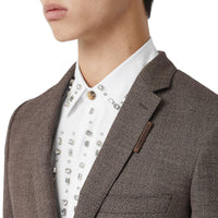 Costume slim en laine - Dark Brown