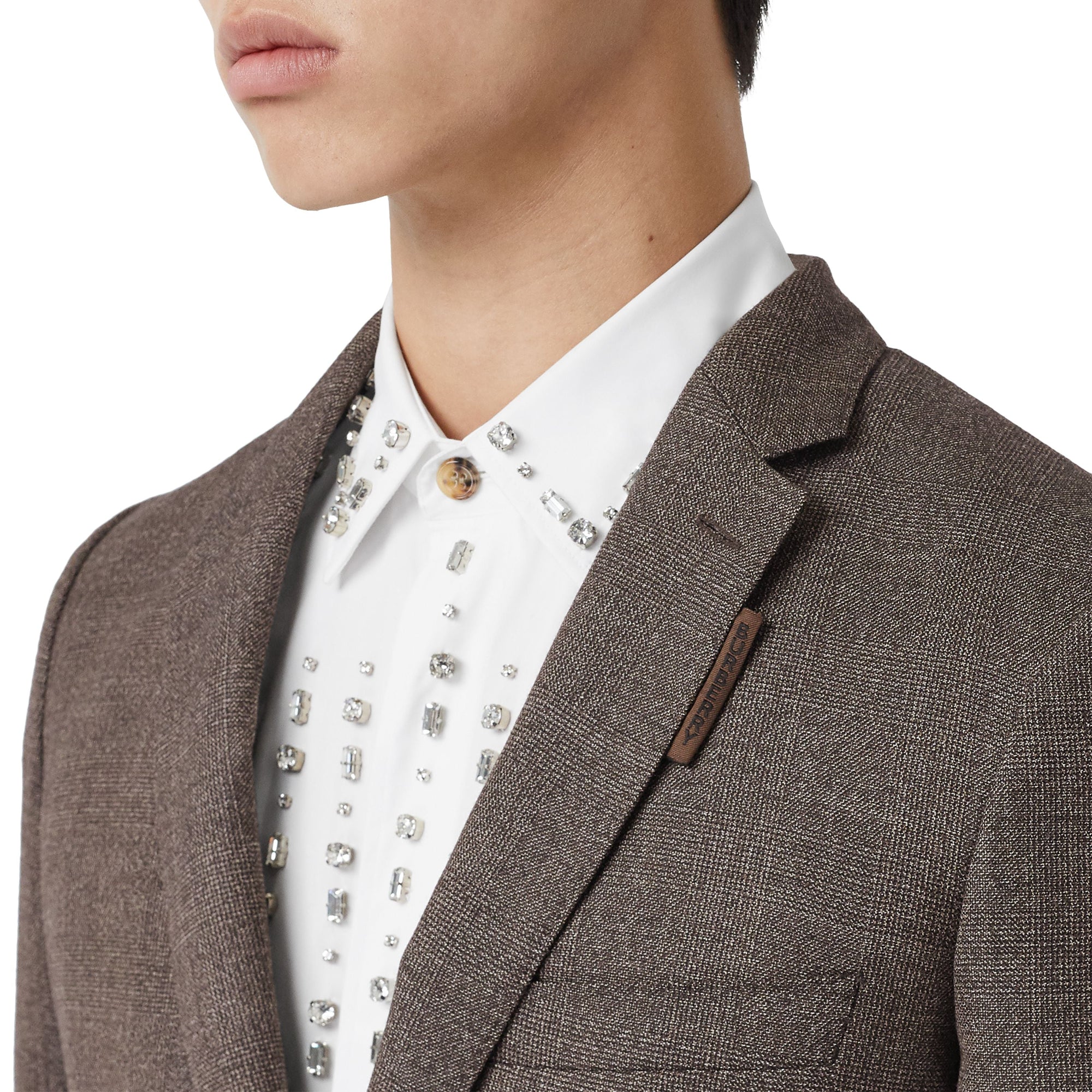 Costume slim en laine - Dark Brown