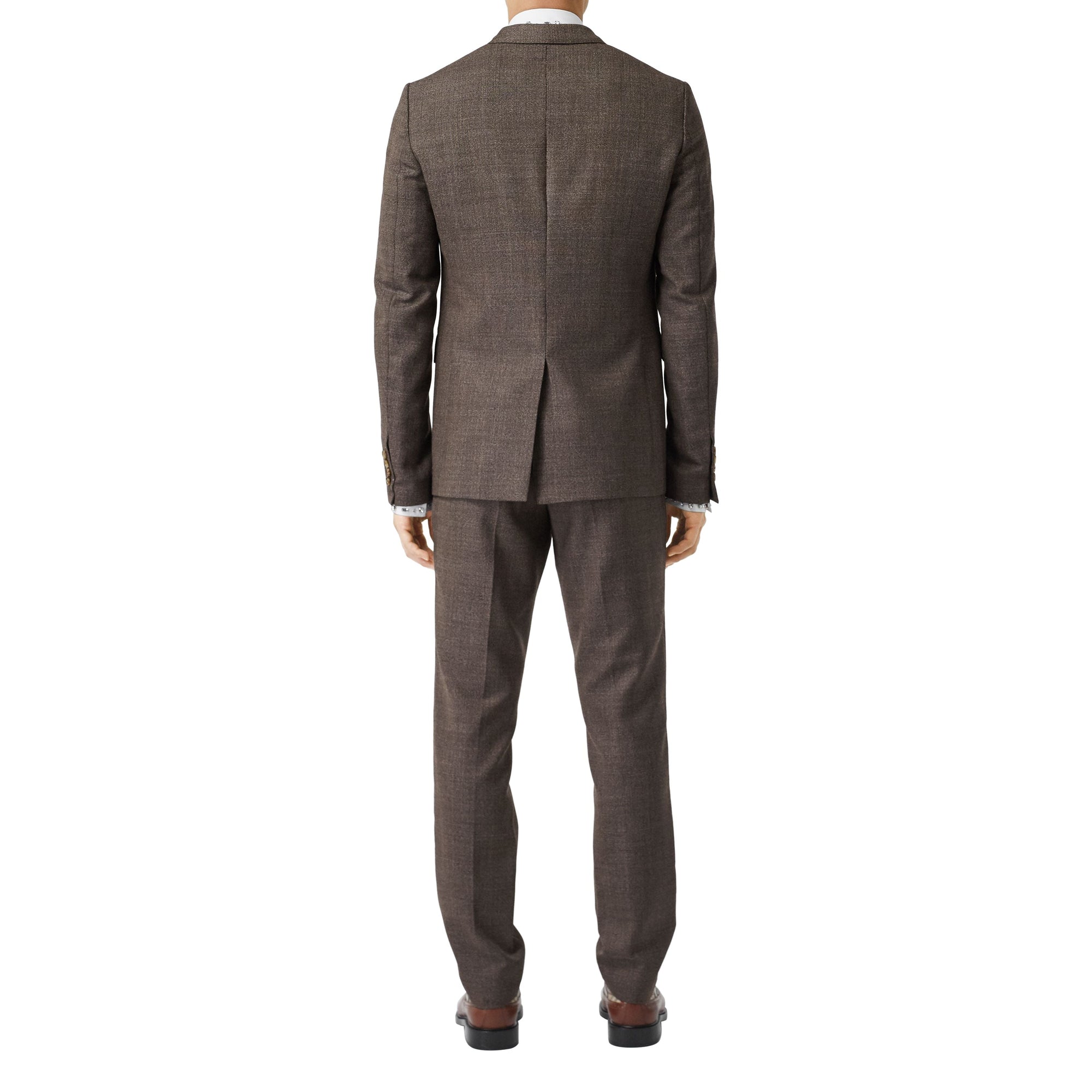 Costume slim en laine - Dark Brown