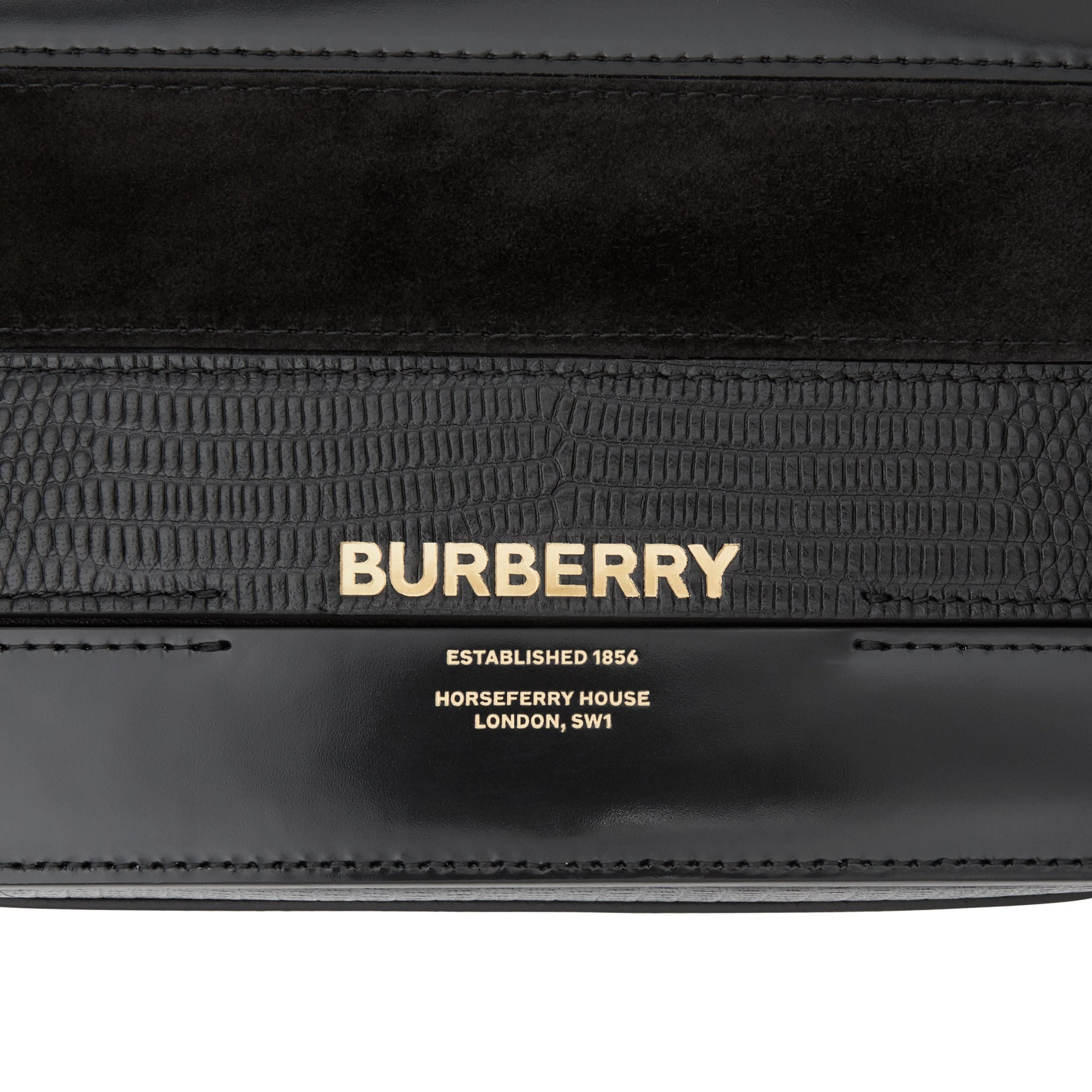 Petit sac Grace en cuir de cerf et cuir velours - Black