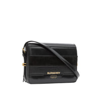 Petit sac Grace en cuir de cerf et cuir velours - Black