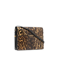 Grand sac Grace en cuir à imprimé léopard - Dark Mustard