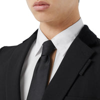 Veste de costume classique en laine avec velours - Black