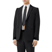Veste de costume classique en laine avec velours - Black