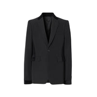 Veste de costume classique en laine avec velours - Black