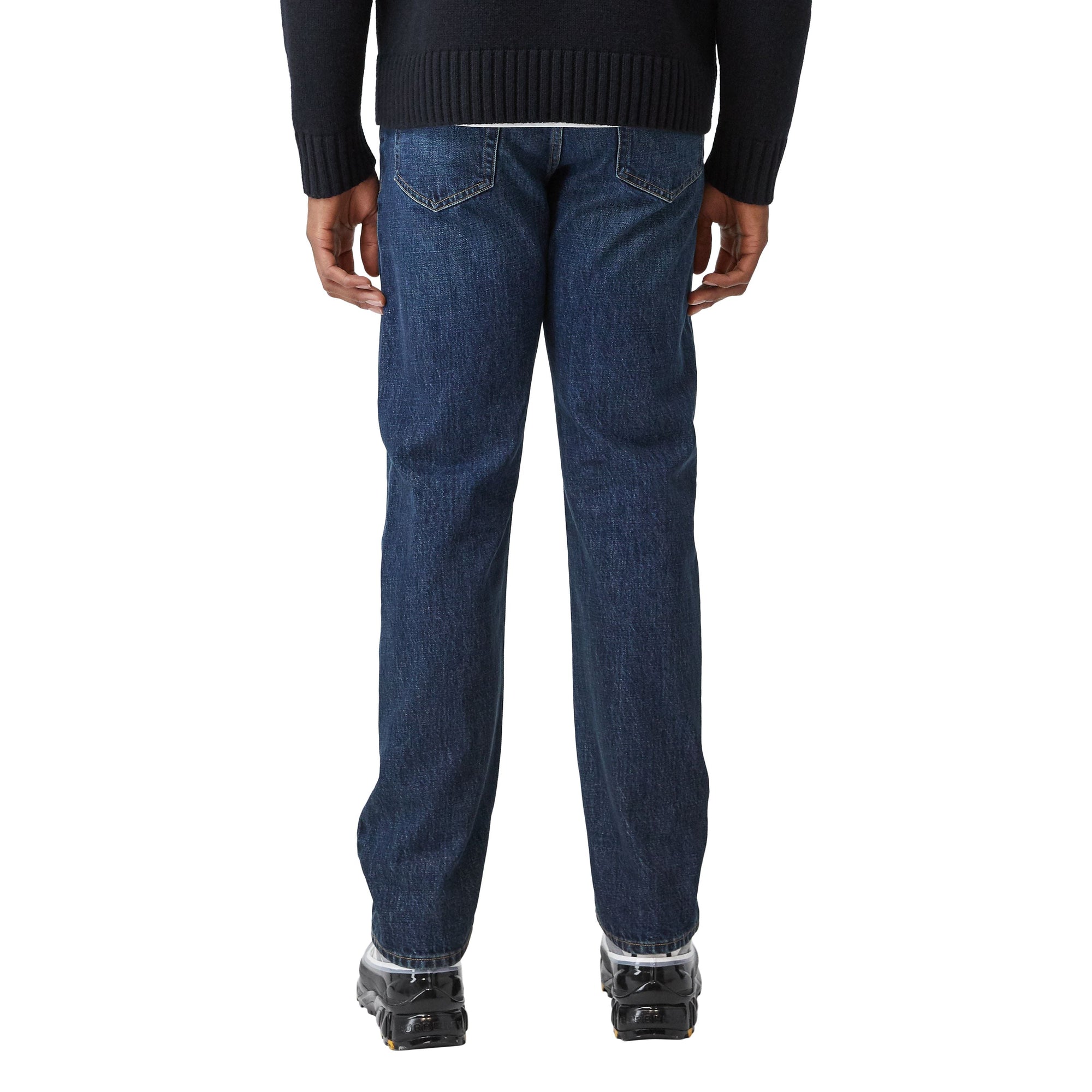 Jean droit délavé - Dark Indigo