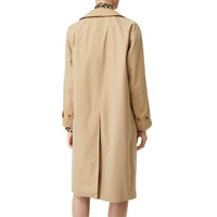 Paletot en gabardine de coton avec doublure à imprimé léopard - Honey
