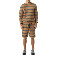 Short à cordon de serrage molletonné à rayures iconiques - Archive Beige