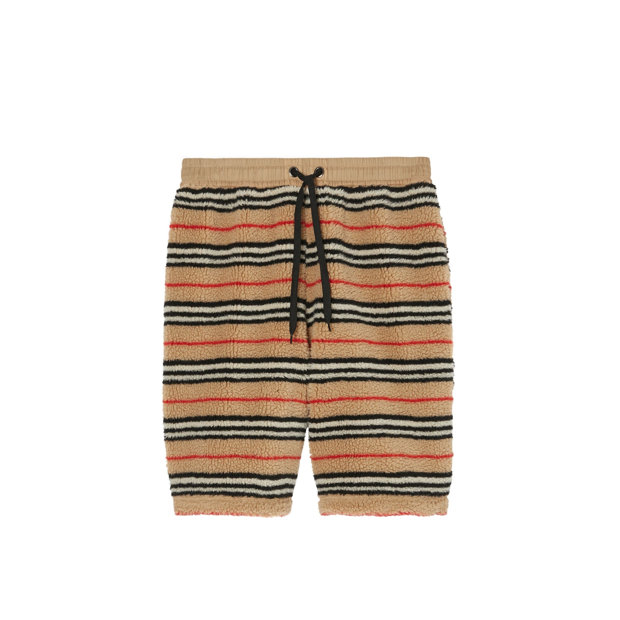 Short à cordon de serrage molletonné à rayures iconiques - Archive Beige