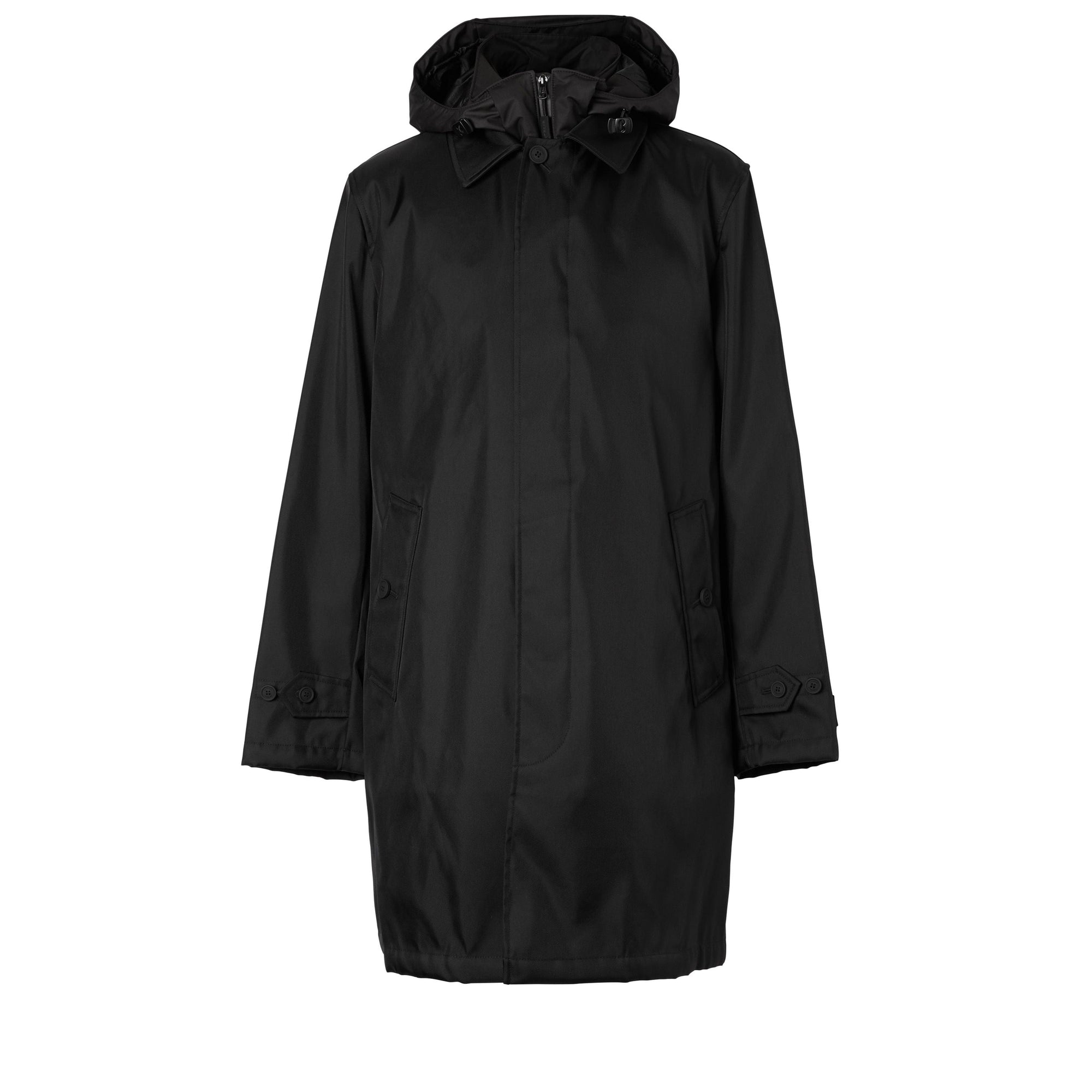 Paletot en nylon avec gilet intérieur amovible - Black