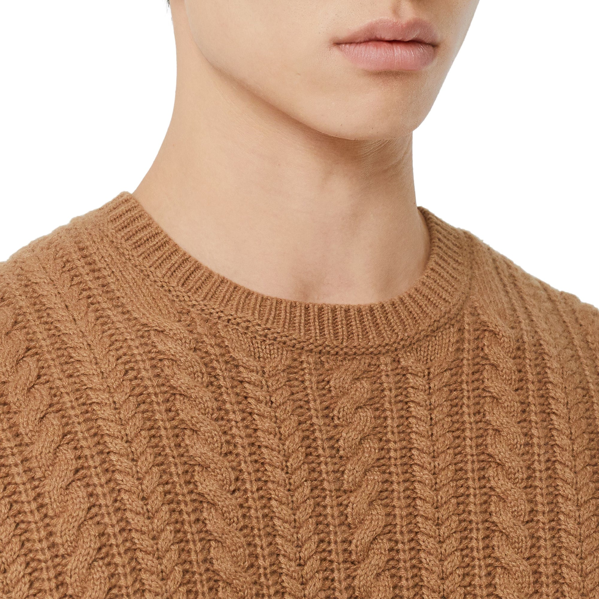 Pull en cachemire à maille torsadée - Maple