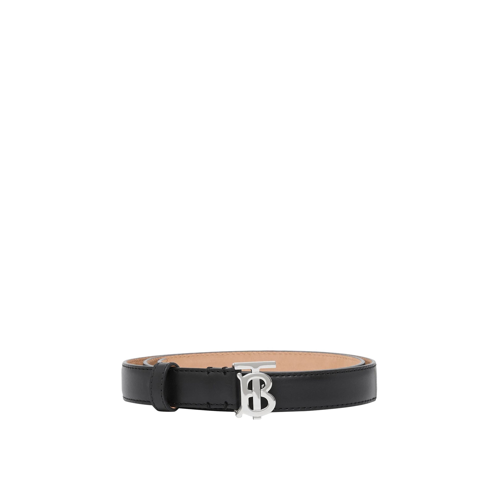 Ceinture en cuir Monogram - Black & Palladio
