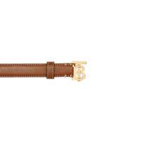 Ceinture en cuir surpiqué Monogram - Tan & Light Gold