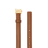 Ceinture en cuir surpiqué Monogram - Tan & Light Gold