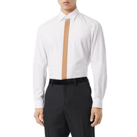 Chemise en popeline de coton avec nœud - Optic White