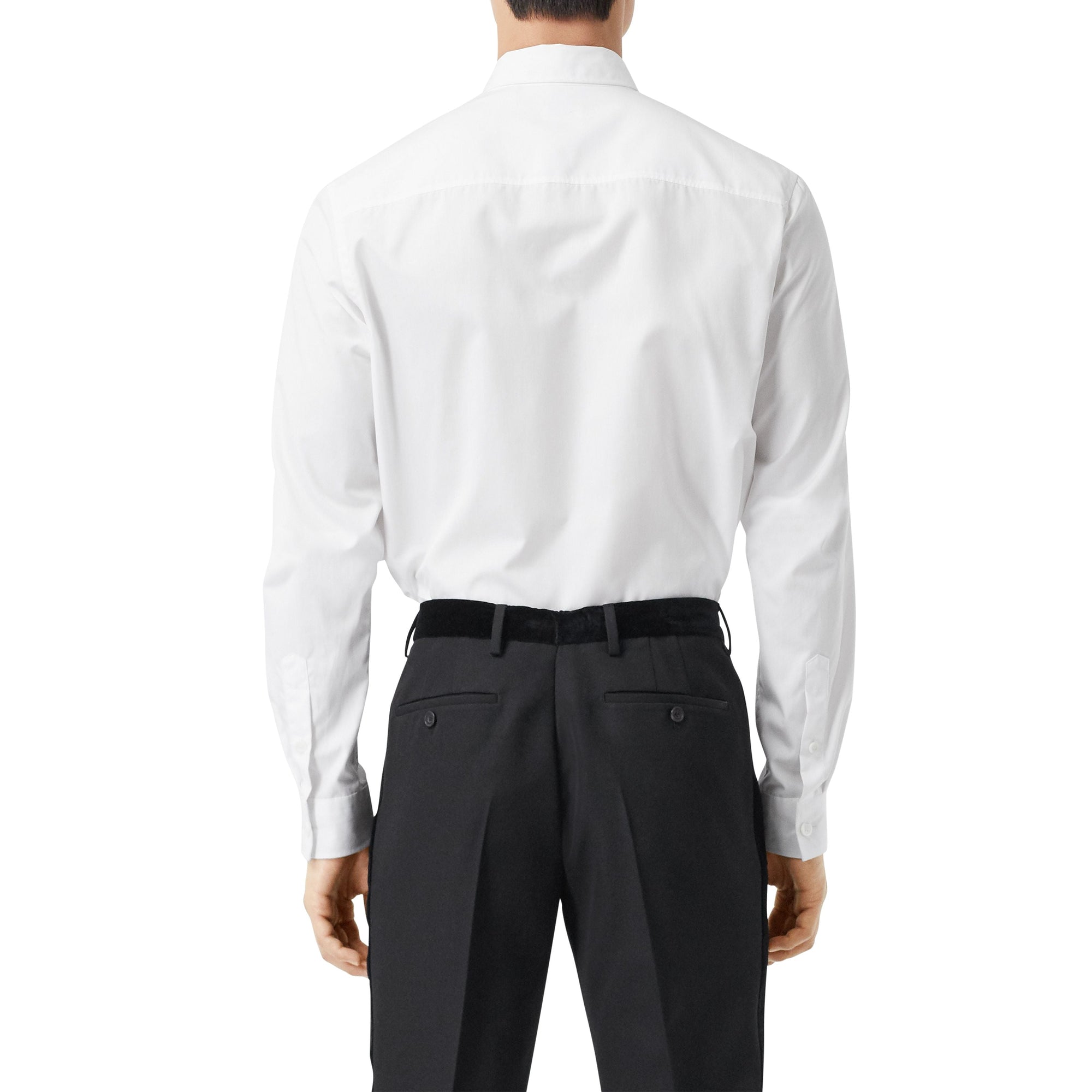 Chemise en popeline de coton avec nœud - Optic White