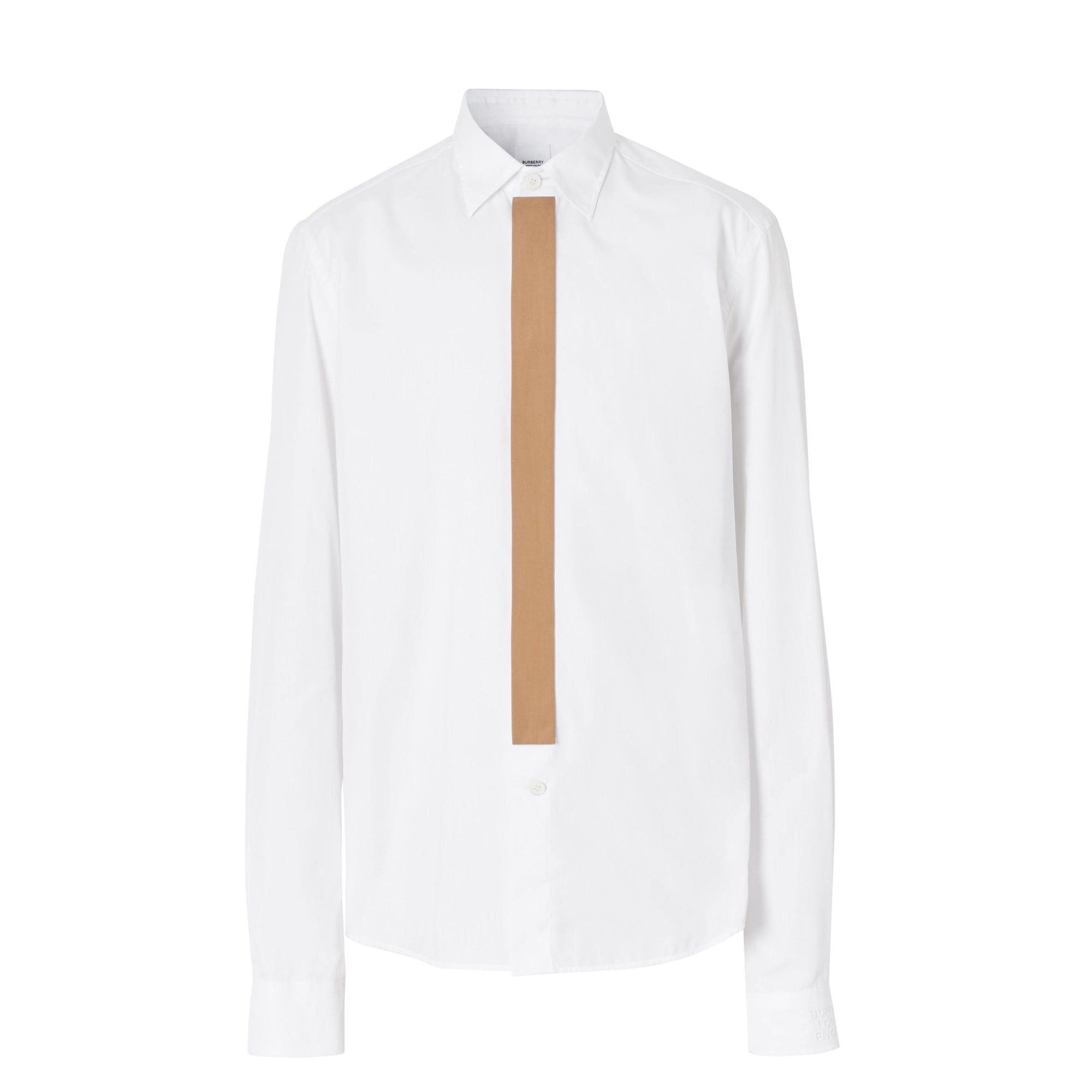 Chemise en popeline de coton avec nœud - Optic White