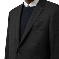 Costume slim en laine check Prince de Galles - Dark Grey