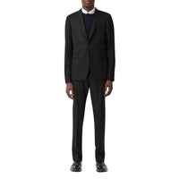 Costume slim en laine check Prince de Galles - Dark Grey