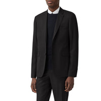 Costume slim en laine check Prince de Galles - Dark Grey