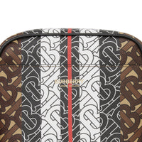 Sac à bandoulière en toile écologique rayé Monogram - Bridle Brown
