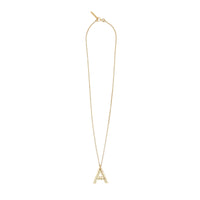 Collier plaqué or avec bijou alphabet « A » - Light Gold
