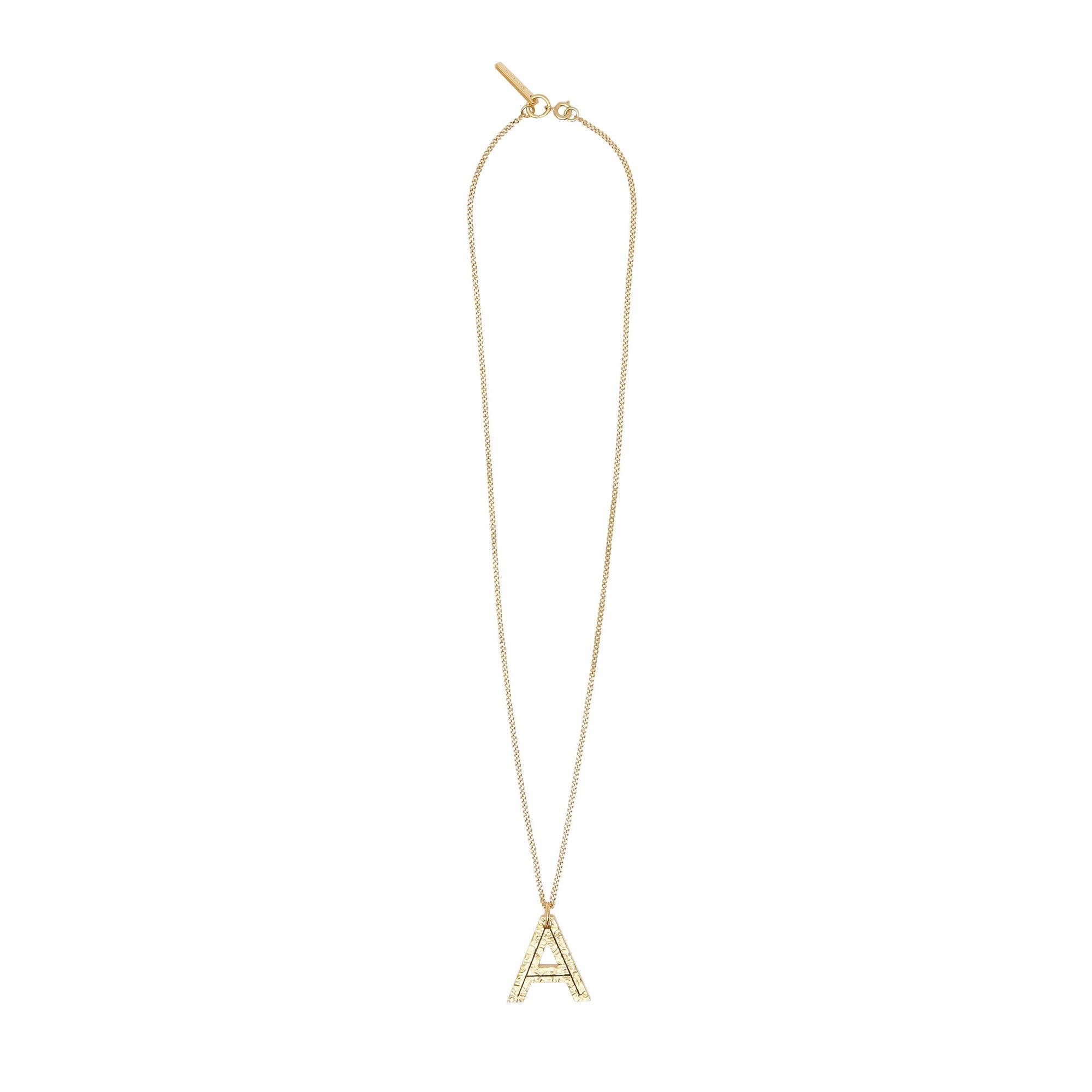 Collier plaqué or avec bijou alphabet « A » - Light Gold