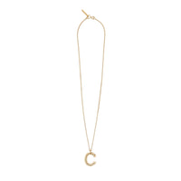 Collier plaqué or avec bijou alphabet « C » - Light Gold