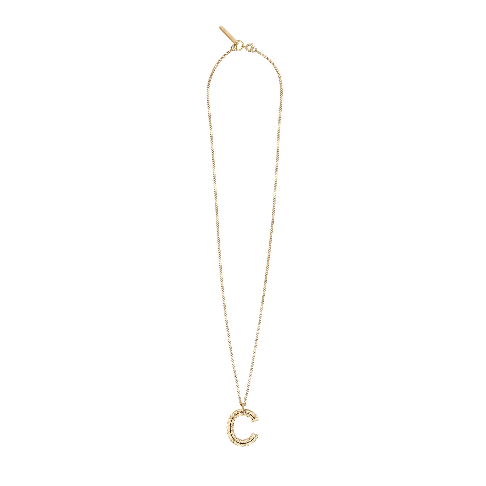 Collier plaqué or avec bijou alphabet « C » - Light Gold