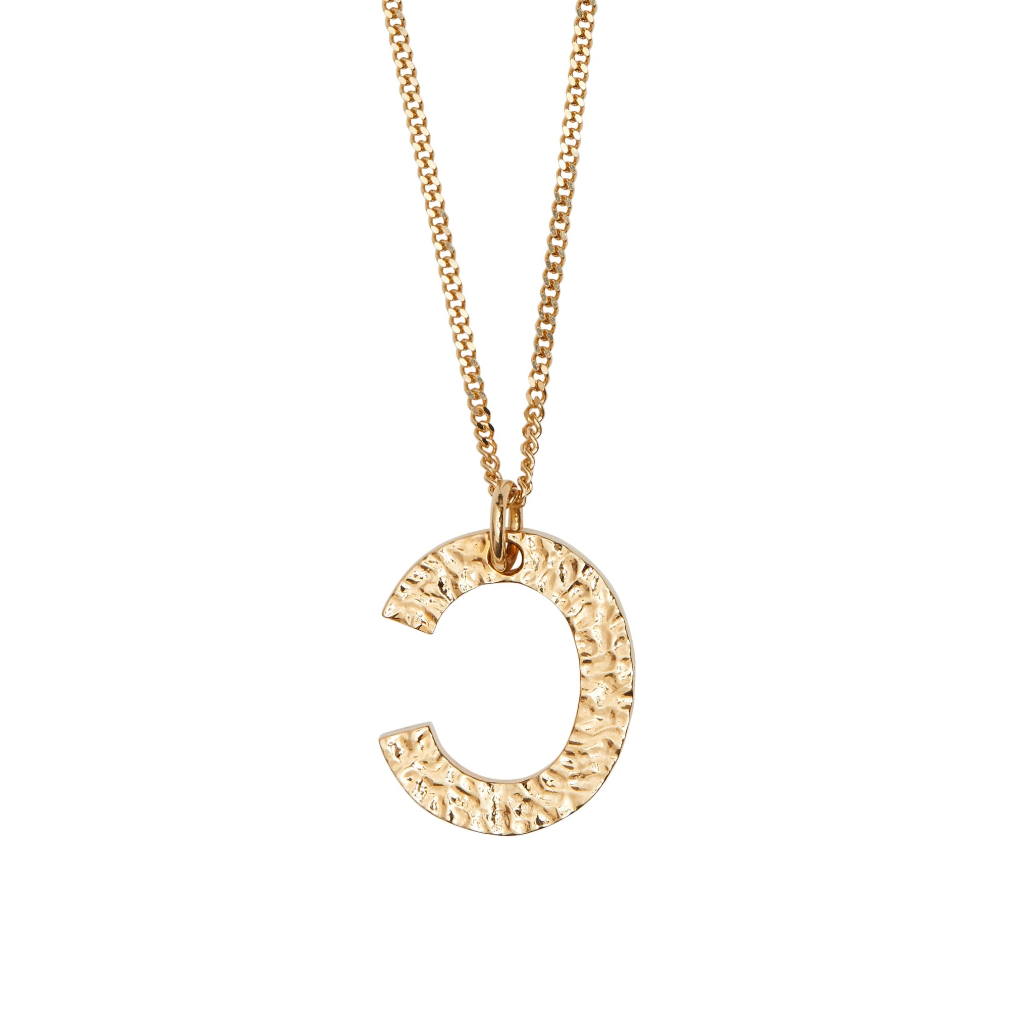 Collier plaqué or avec bijou alphabet « C » - Light Gold