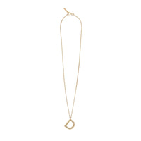 Collier plaqué or avec bijou alphabet « D » - Light Gold