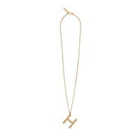 Collier plaqué or avec bijou alphabet « H » - Light Gold