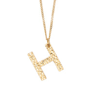 Collier plaqué or avec bijou alphabet « H » - Light Gold