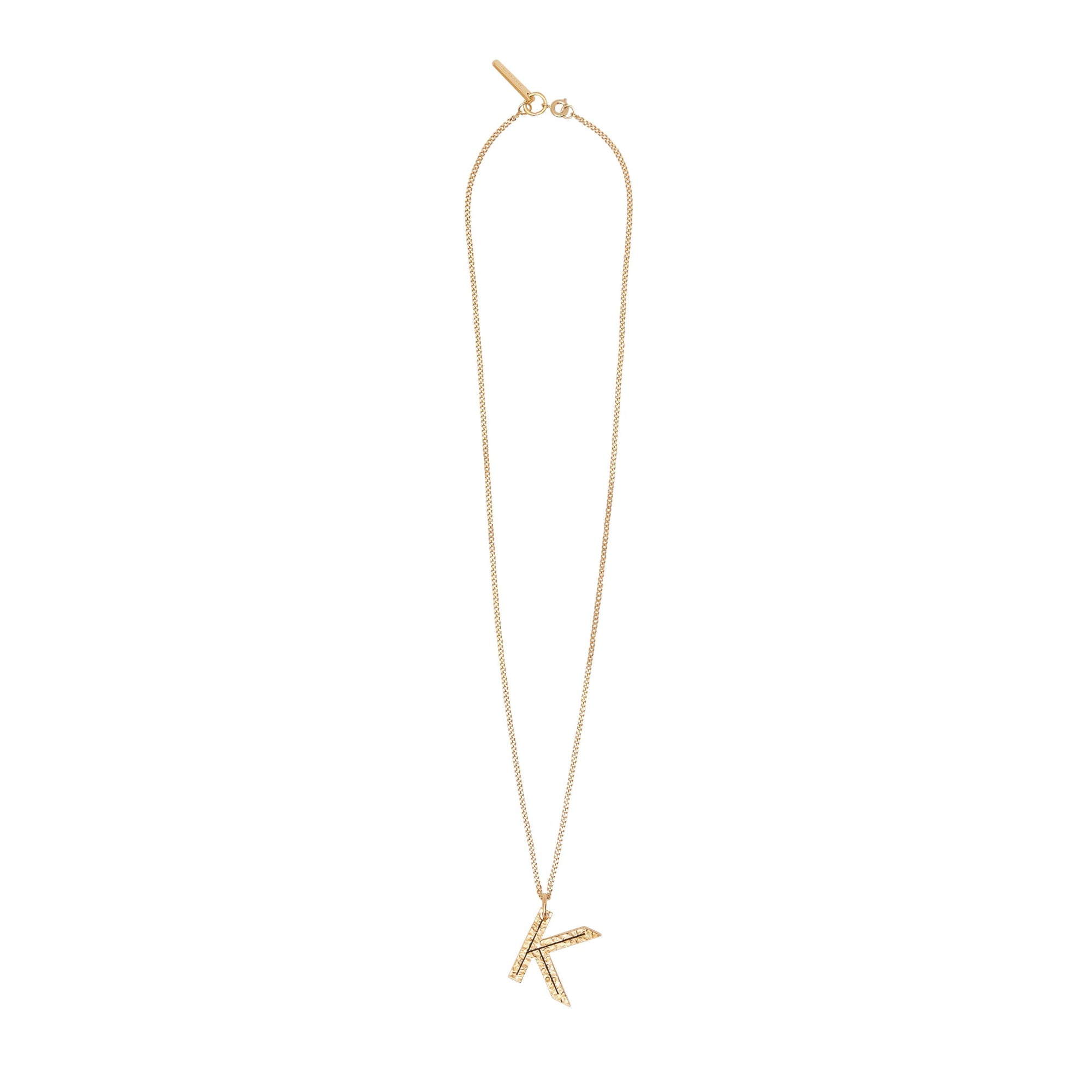 Collier plaqué or avec bijou alphabet « K » - Light Gold